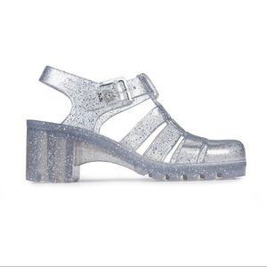 JUJU Jelly ‘Babe’ Chunky Heeled Sandals